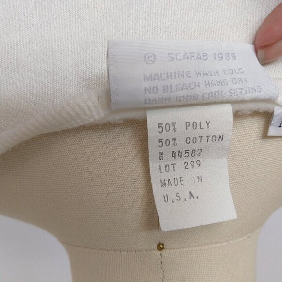 Vintage 80's Scarab San Francisco Butterfly Print Sweatshirt Size M Dolman Slv - Picture 9 of 9